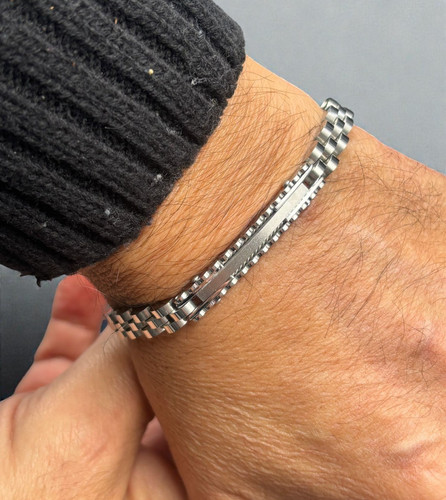 Bracciale uomo acciaio inox - uomo,